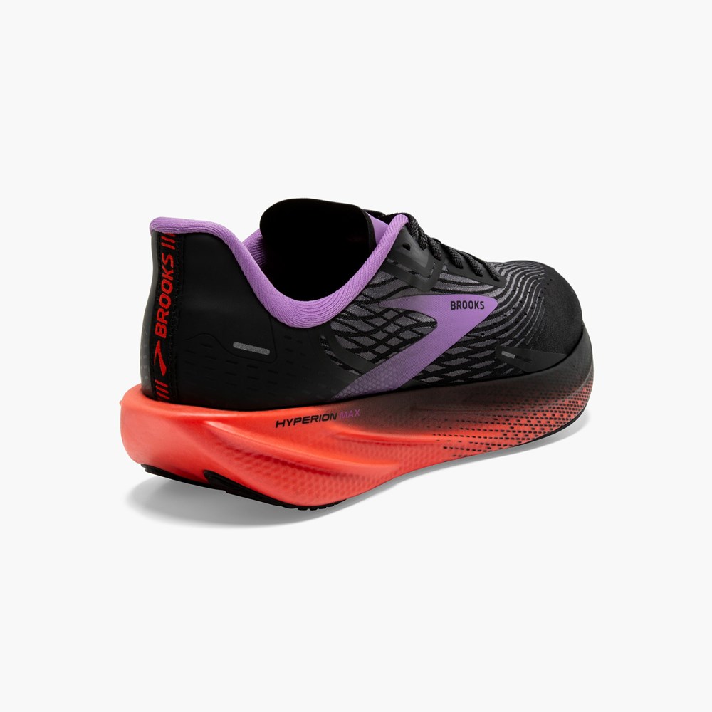 Chaussure d'Athlétisme Brooks Hyperion Max Corail Noir Femme | VAU-1402394